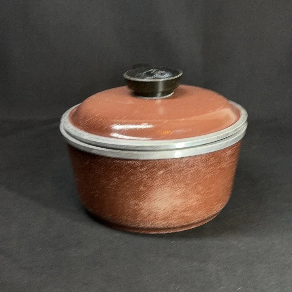 Vintage Club 2 Qt Saucepan With‎ Lid Brown Aluminum Gas Electric Cookware 7in